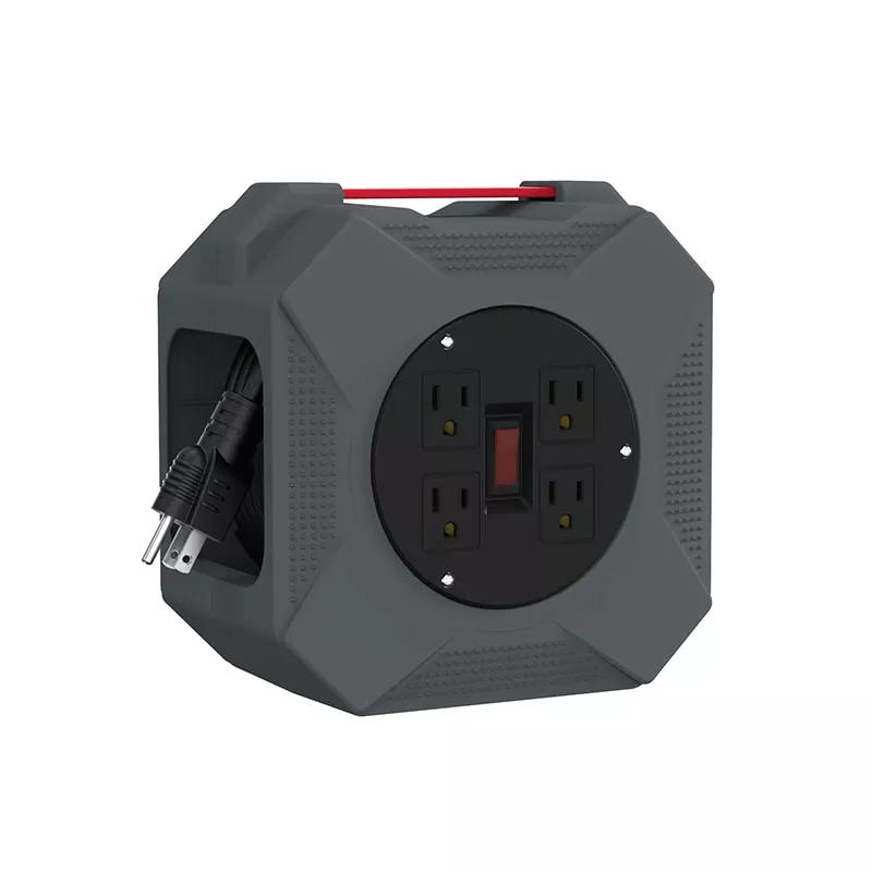 Bobina de cablu din plastic cu 4 prize 45ft Bobina de cablu din plastic cu 4 prize 45ft